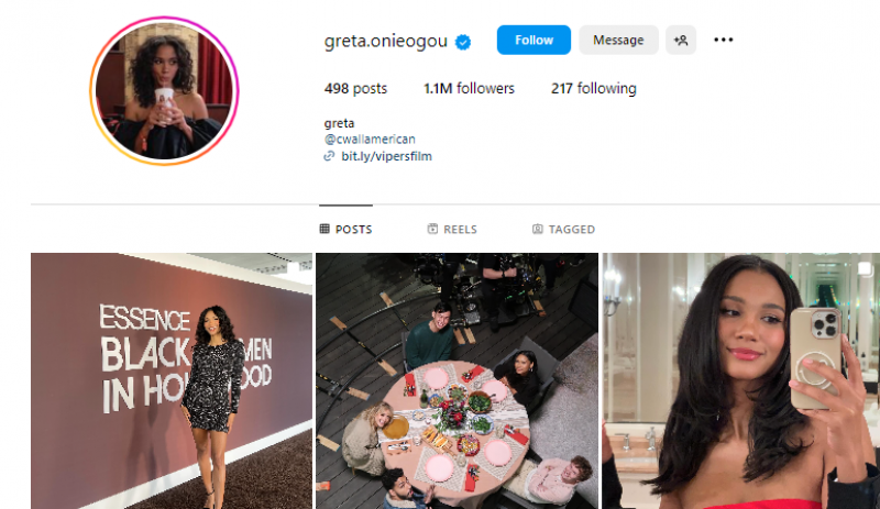 Greta Onieogou social media